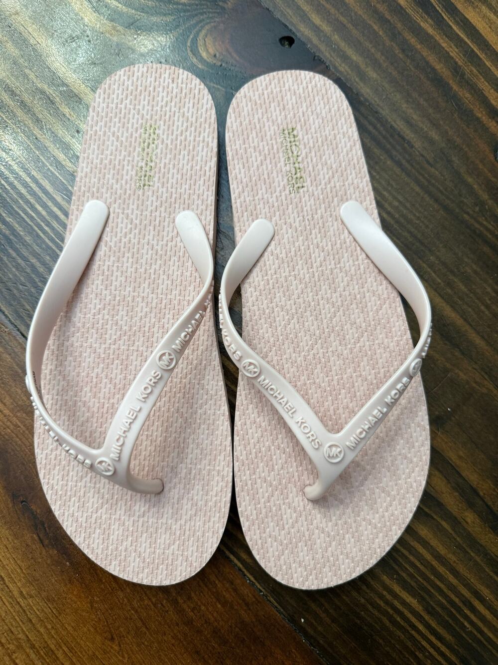 New Pink Michael Kors flip flops size 8